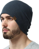 Tough Headwear Ribbed Beanie Hat - Stretch Fit Beanie for Women - Knit Winter Hats for Men - Breathable Knit Caps — 1