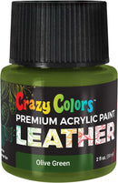 Crazy Colors Olive Green Premium Acrylic Leather and Shoe Paint — 1