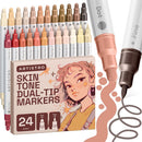 ARTISTRO Skin Tones Dual-Tip Acrylic Paint Marker Pens - Set of 24 — 1