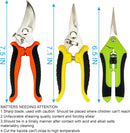 Pruning Shears, 5 Pack Garden Shears with Gardening gloves, Clippers Handheld, Stainless Steel Garden Snips, Lengnoyp Pruners for Gardening — 3