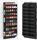 UVIAHOMI 20-30 Pairs Over the Door Shoe Organizer with Side Mesh Pockets, 10-Tier Hanging Shoe Storage for Closet, Breathable Door Shoe Rack Holds Sneakers, Boots, Heels & Daily Essentials, Black — 1