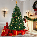 Yaheetech 6ft Pre-lit Christmas Tree with 300 Warm White Lights, Green — 6