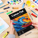 12 Sheets Canvas Paper Pad 8 x 10 in, 350 GSM, Glue Bound | 8”x10” — 2