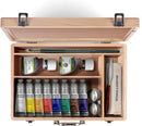 Winsor & Newton Winton Oil Colour, Wooden Paint Set 8 x 37ml Tubes (includes Liquin, Sansodor, 2 Brushes, Knife, Cloth, Godet) | Wood Sets — 3