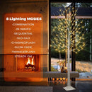 Set of 2 6 feet Lighted Birch Tree, 160 LED Warm White, for Home, Festival, Party, and Christmas Decoration, Indoor and Outdoor Use, 8 Functions — 4