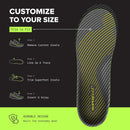 Superfeet Run Support Low Arch (V2) Insoles for Runners with Low Arch Support & EVOLyte Carbon Fiber - 9.5-11 Men / 10.5-12 Women - Gray — 7