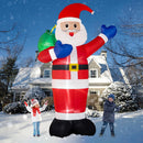 B&D 12FT Giant Christmas Inflatables Santa Claus Outdoor Decorations Built-in LED Lights, Christmas Blow Up Santa Yard Decorations with Gift Bag Inflatable Xmas Decorations for Yard Garden Lawn — 1