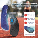 RooRuns 3/4 Plantar Fasciitis Insoles, Arch Support, Orthotic Shoes Inserts - Blue — 6