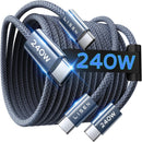 LISEN USB C to USB C Cable, 240W Fast Charging Type C Charger Cord (6.6FT) photo 1