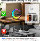 Smart LED Table Lamp, 4-in-1 Wireless Charger, Night Light, Alarm Clock, Bluetooth Speaker with App Control, Bedside… — 6