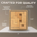 Project Genius Caesar's Calendar Wood Puzzle-A-Day Challenge, 365+ Solutions, Brainteaser Gift for Adults and Kids 8+, True Genius Office Desk Calendar Inspired by Roman Artifact — 5