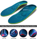 STSVZORR 220 lbs+ High Arch Support Insert Metatarsal Pad Pain Relief Men Women Plantar Fasciitis Insole Orthotic Flat Feet Heel Spur Comfort Standing All Day, Work Boots Shoe Insole - Armygreen — 2