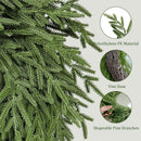 26 Inch Real Touch Norfolk Pine Wreath Christmas Decorations for Front Door, Fake Plants Green Christmas Wreath Home Decor, Xmas Decor Indoor Outdoor for Mantel Fireplace Wall Holiday Winter Decor — 5