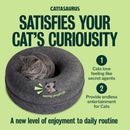 Peekaboo Cat Cave Donut for Multiple & Large Cats up to 30-45 lbs, 3-in-1 Self Warming Cat Bed, Tunnel & Scratcher for Indoor Cats, Washable & Detachable Small Dog Bed (Dark Gray, Large) — 6