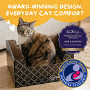 Hide & Scratch Cardboard Cat Scratcher Box & Bed Dark Grey Diamond Pad — 2