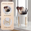 4.72" Gold Pen Holder Aesthetic Pencil Holder for Desk, Gold Desk Organizers and Accessories for Women Girls, Ceramic Pen Holder for Office — 4