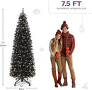 YITAHOME Prelit Black Pencil Christmas Tree 7.5 FT with Remote — 8