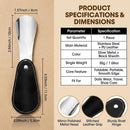 Metal Shoe Horn, 3.94 Inch Mini Travel Shoehorn with Leather Case — 2