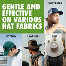 4-in-1 Professional Hat Cleaning Kit - Removes Dirt and Stains, Gentle Hat Cleaner for Baseball Caps, Fitted Cowboy, & Felt Hats, Complete Hat Cleaner with Hat Deodorizer, Brush & Microfiber Cloth — 5
