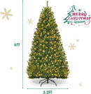 DREAMADE 6ft Prelit Christmas Tree, Xmas Tree with 1000 PVC Branch, 350 Pre-Strung Dual-Colored LED Lights, 11 Lighting Modes & Foldable Base, Artificial Christmas Trees for Home, Party, Holiday Decor — 7