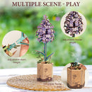 ROBOTIME Wooden Flower 3D Puzzle TW021 Lilac, Purple Gifts Idea, 30-Minute Crafts for Adults & Teens, Artificial Flower Decorations, Birthday/Valentine's Day — 5