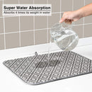 Dish Drying Mat for Kitchen 2 Pack, Ultra Absorbent Microfiber Dishes Drainer…