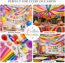 8 Crepe Paper Streamers, 656ft Pack of Rainbow Streamers Party Decorations | Multi-color | 8 Pack - Rainbow — 5