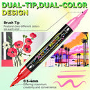WINSONS 48 Colors Dual Tip Acrylic Paint Pens Markers, 24 Set Permanent Acrylic Paint Pens, Waterproof, Quick-Dry, Ideal for Rock Painting, Canvas, Glass, Wood, Ceramic, DIY Crafts & Art Supplies — 2