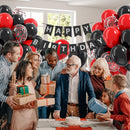 12inch Red and Black Balloons with Black Red Confetti Balloons | Red Black — 4