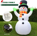 FunFanso 7 FT Christmas Inflatables Snowman Outdoor Decorations, Giant Blow up Snow Man Yard Decor Built-in Bright LED Light Wear Magic Hat, Weatherproof Holiday for Garden Patio Lawn Party Xmas Gifts — 4
