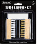 Fiamme Suede and Nubuck Cleaning Kit - Complete Brass & Nylon Brush Set, Suede Eraser for Shoes, Jackets, Boots, Handbags — 1