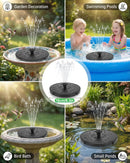 Solar Bird Bath Fountain – 2026 Newly Upgraded 1.4W Solar Pump with 7 Nozzles…