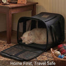 Conlun Cat Carrier Soft-Sided Pets Travel Carriers up to 15 Lbs,Black M — 6