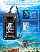 Famoby 5 Pack Multicolor Waterproof Phone Pouch, Cell Phone Case Dry Bag,Protection Level: IP68,Beach Cruise for iPhone,Samsung,and More,Lanyard Included,(Fits Up to 8.3"),Black,Blue,Pink,Orange,Green — 3