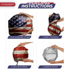 Autoamerics 1-Piece Windshield Sun Shade Grunge American Flag - 2 USA Design - Foldable Car Front Window Sunshade for Most Sedans SUV Truck - Blocks Max UV Rays and Keeps Your Vehicle Cool - Medium — 8