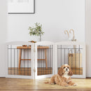 PAWLAND Free Standing Dog Gates for Doorway, Stair, Indoor, Foldable, 24" H