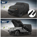 X AUTOHAUX Car Cover for Jeep Wrangler JK JL YJ TJ 4 Door 2007-2021 Outdoor Waterproof Sun Rain Dust Wind Snow Protection w/Driver Door Zipper Black — 5