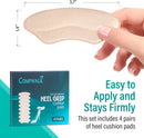 Comfwalk Heel Grip Cushion Pads - 4 Pairs, Self-Adhesive, Shoe Inserts for Loose Shoes, Snug Fit, Blister Prevention, Heel Comfort for Men and Women, Ideal for High Heels (Beige, Lip-Shaped) — 2