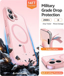 FNTCASE for iPhone 16 Case, Fit for Magsafe, Screen Protector, Light Pink photo 5