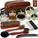 Shoe Shine Kit, Mens Gifts Ideas - 15PCS Shoe Polish Kit with Saddle Soap, Mink Oil, 3 Shoe Polishes, 3 Shoe Brushes and more, All-inclusive Leather Care Kit for Leather Shoe Boot Cleaning and Care — 1