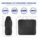 Skechers Memory Foam Car Seat Covers, Leather High Back Seat Covers Quilting Design,Waterproof Sports Car Seat Covers Front Seats,Airbag Compatible Universal Fit for Most Cars, SUVs,Trucks,Black — 5