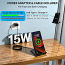 Fast Wireless Charger,Desk Wireless Charging Stand with 20W PD USB Adapter for Samsung Galaxy S25/S24/S23/S22/S21/Note 20,Pixel 8/7 Pro,for iPhone 17 Pro Max/17 Pro/17/16 Pro Max/16/15/14/13/12,Black photo 3