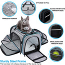 Airline Approved Pet Carrier, Large Soft Sided Pet Travel TSA Carrier 4 Sides…