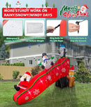 EAONE 7FT Christmas Inflatables Outdoor Decorations, Cute & Funny Inflatatable Christmas Santa Snowman Slide Blow Ups Yard Decoration with Lights for Garden Lawn Home Xmas Holiday Season Decor — 3