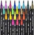 Piochoo Dual Brush Marker Pens for Adult Coloring Books,24pcs Markers | 24 Colors — 4