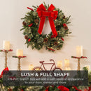 Best Choice Products 30in Pre-Lit Battery Powered Christmas Wreath Artificial Pre-Decorated Holiday Accent w/ 100 Lights, 276 PVC Tips, Ribbons, Pine Cones — 2