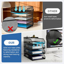 Natwind 4-Tier Stackable Metal Mesh Desk Paper Tray Organizer,Black — 6