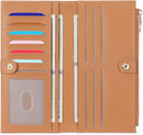 FALAN MULE Ultra Slim Thin Wallet for Women Bifold Leather RFID Blocking Designer Credit Card Holder