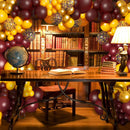 Amandir 170Pcs Magical Wizard School Balloons Arch Garland Kit, Different Sizes 18 12 10 5 inch Burgundy Yellow Gold Confetti Balloon for Birthday Baby Shower Halloween Party Decorations Supplies — 5