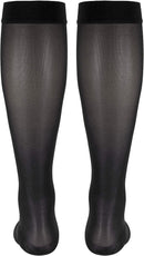 Truform Sheer Compression Stockings, 15-20 mmHg, Women's Knee High Length, Open Toe, 20 Denier, Charcoal, 3X-Large | 3X-Large (1 Pair) — 5